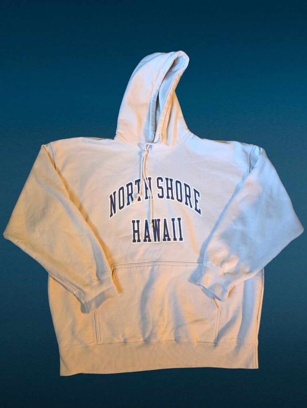 John Galt Brandy Melville North Shore Hawaii Hoodie White Oversized Surf Beach